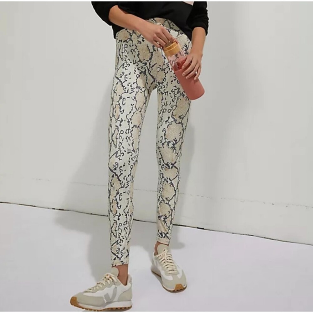 All Fenix Leggings S Neutral Python Print 7/8 Pull-on Active Athleisure